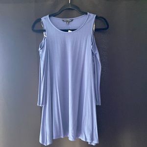 Brand New. Blue cold-shoulder cotton top. Never worn